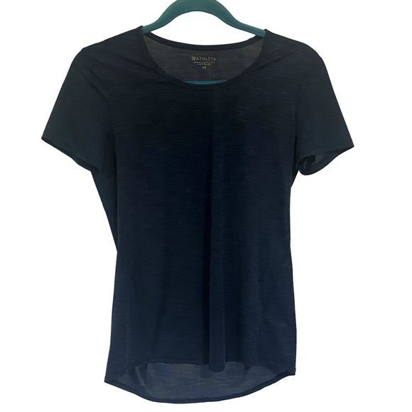 Athleta Kettlebella Blue Space Dye Train Tee Size‎ XS - Picture 2 of 7
